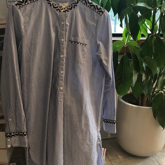 💙 JCrew Beachy Pinstripe Tunic Dress - Picture 2 of 6